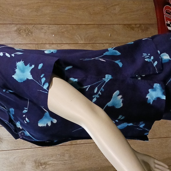 EUC Halmode Petites Long Floral Tank Dress w/Button Down Matchin Top Sz 8P - Picture 13 of 16